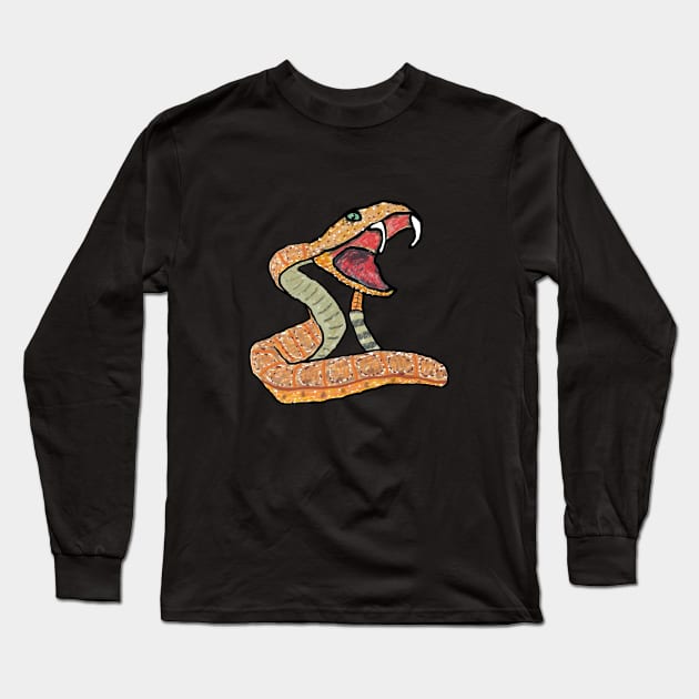 Rattlesnake Long Sleeve T-Shirt by Mark Ewbie